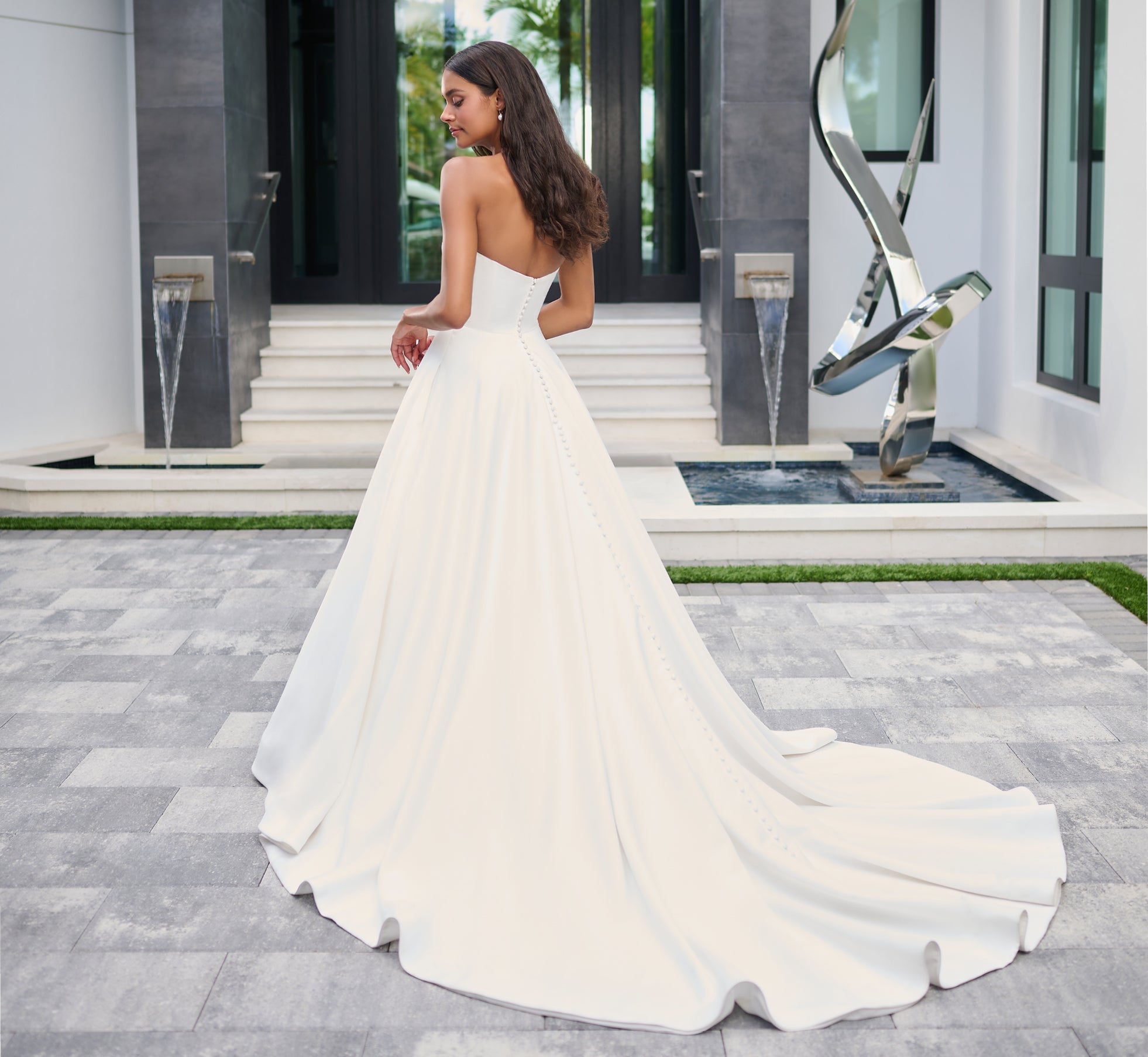 Ivory Matte Satin A-Line Ball Gown - Elegant Wedding Dress for Brides, Prom & Formal Events | Perfect for Bridal Shower, Evening Gala & Special Occasions