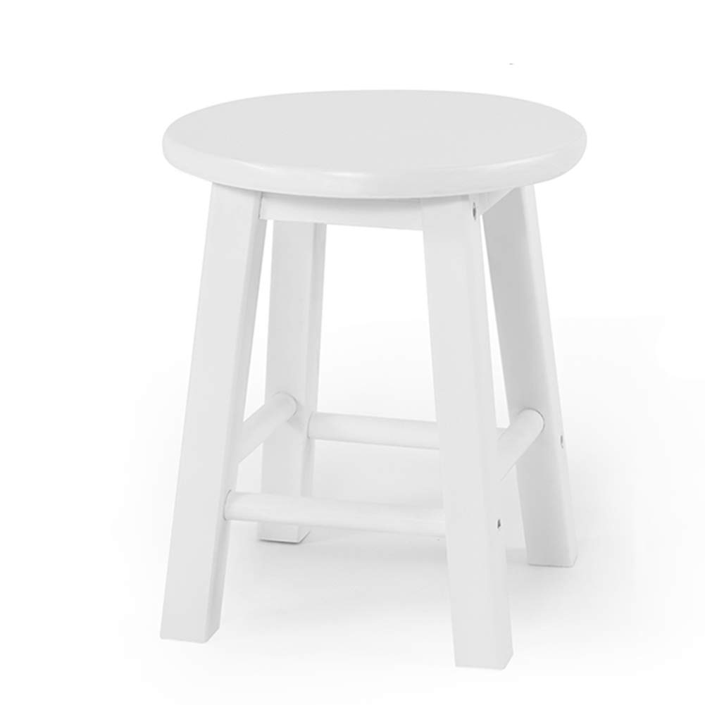 **ZHAOFENGE Bamboo Shoe Bench - Solid Wood Stool for Entryway, Living Room & Bathroom - 30cm White Shoe Changing Stool with Non-Slip Feet - Perfect for Kids, Elderly & Home Organization**    *(Use Scenarios: Ideal for entryway shoe changes, bathroom seating, living room footrest, kids' step stool, and elderly assistance.)*