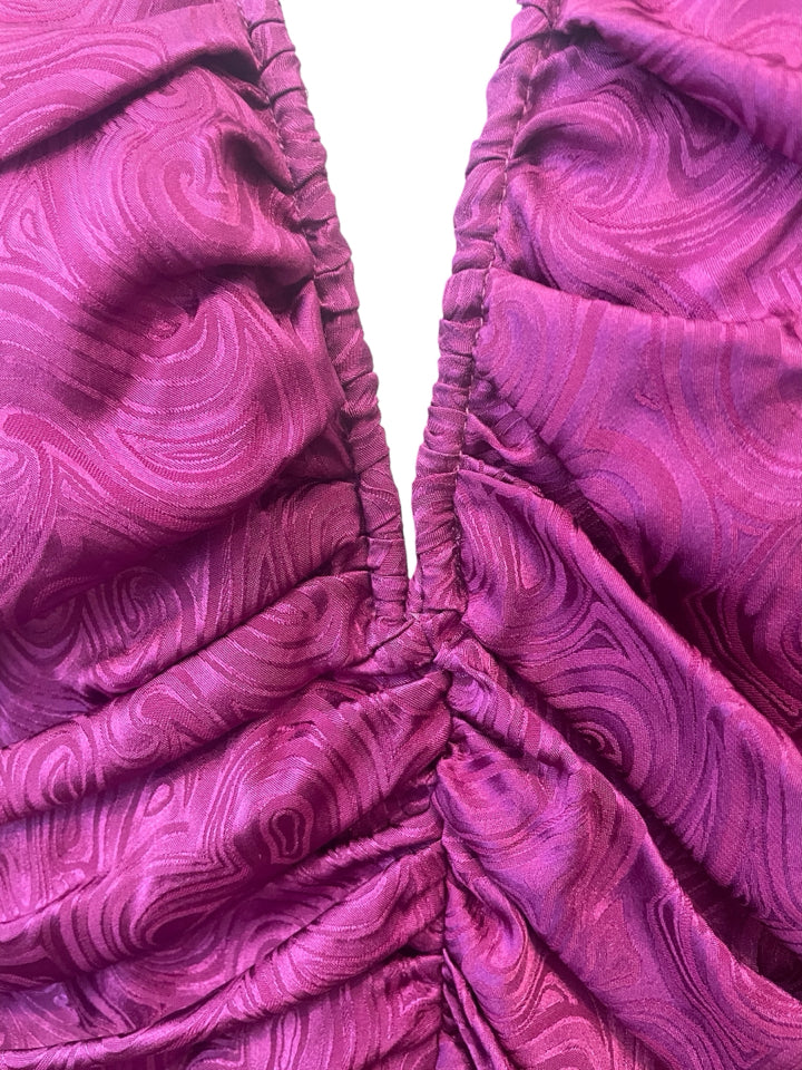 Ronny Kobo Halter Orielle Ruched Silk Dress - Size S | Elegant Women's Formal & Party Wear for Evening Events & Special Occasions