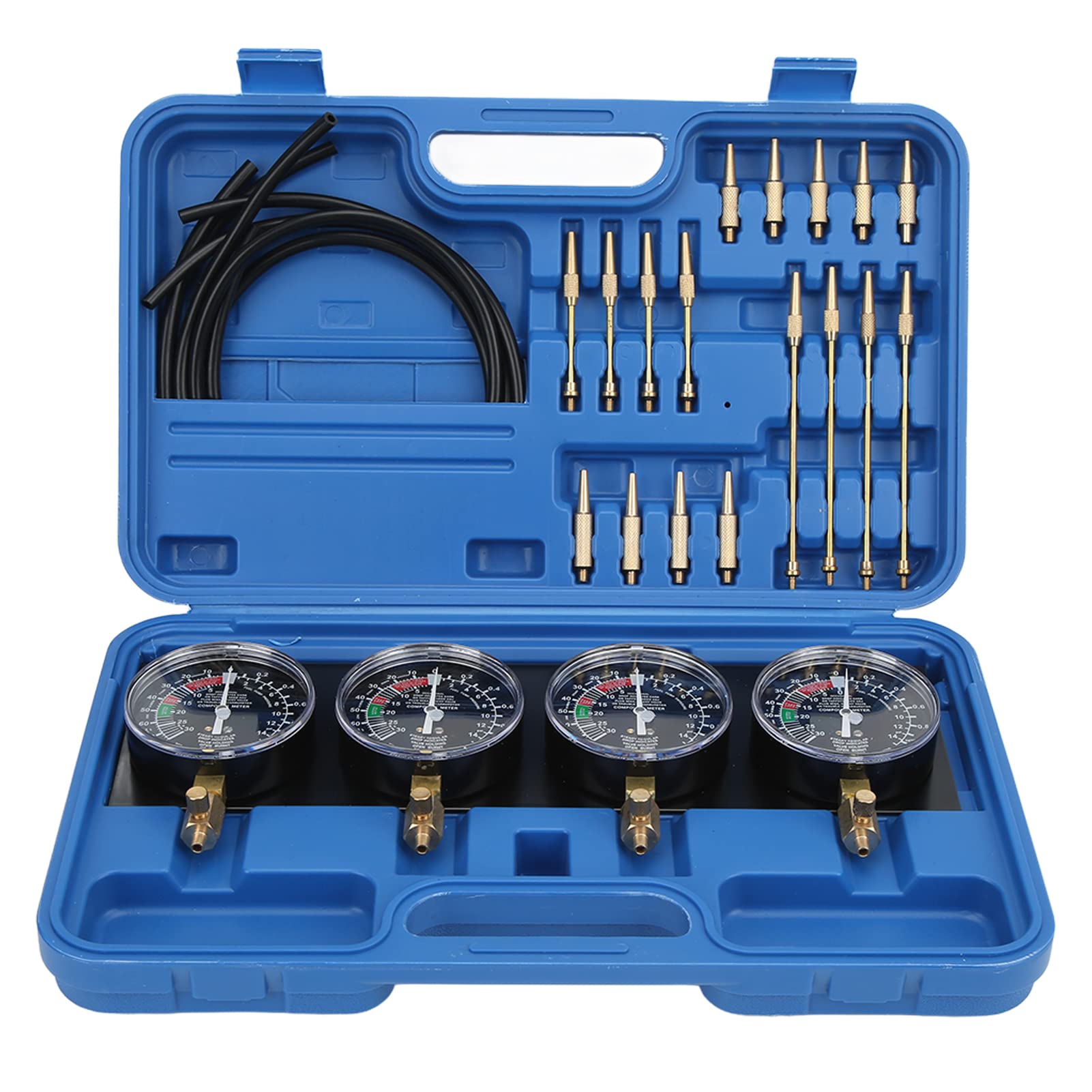 **4 Cylinder Motorcycle Vacuum Carburetor Synchronizer Tool Kit with 4 Rubber Hoses – Carb Sync Gauges for Smooth Engine Performance – Ideal for Motorcycle Maintenance & Tuning**