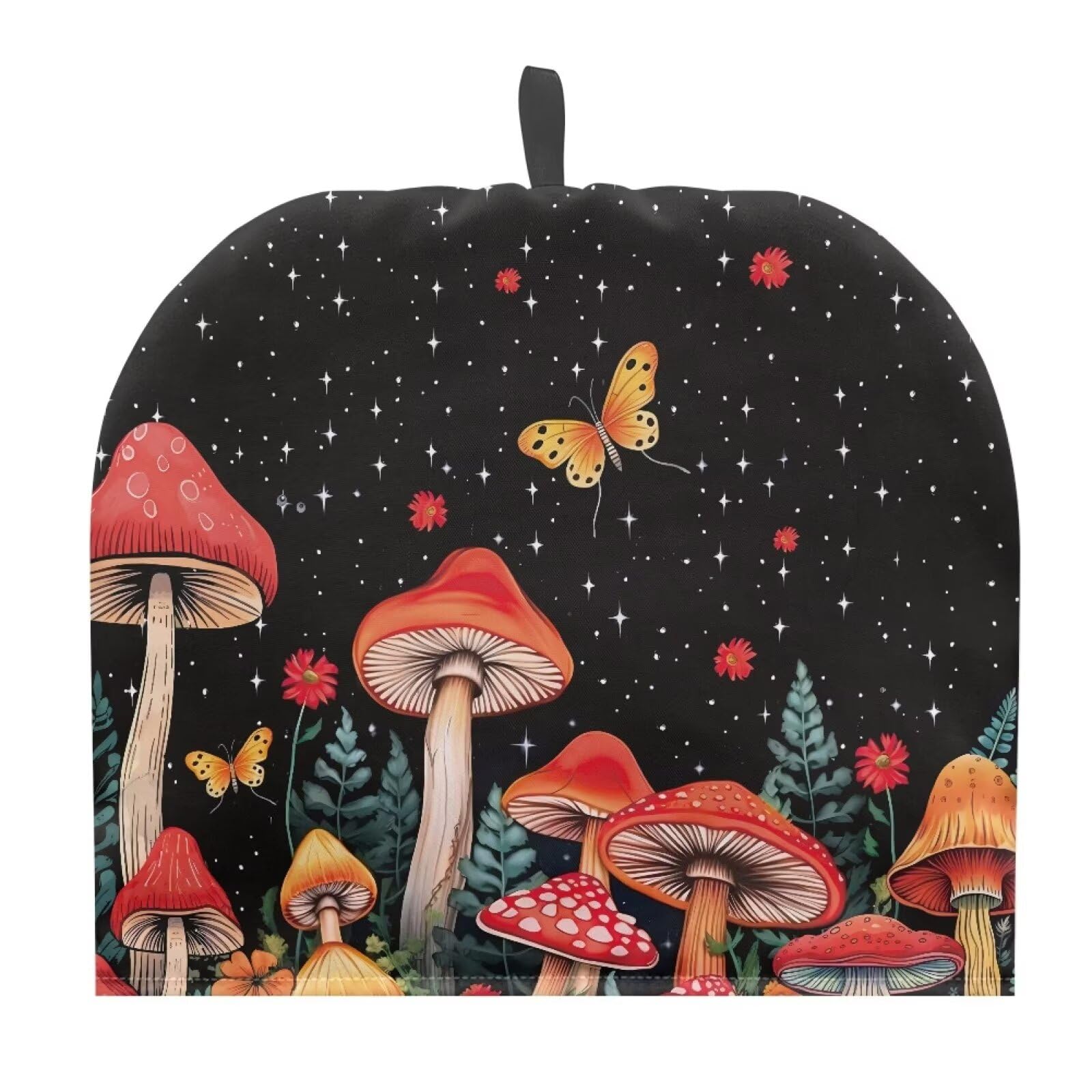 **Red Mushroom Tea Pot Cover - Insulated Teapot Cozy, Large Kettle Dust Protector - Decorative Tea Cosy for Home Kitchen & Tea Party Table Decor - Perfect for Afternoon Tea, Cozy Gatherings & Kitchen Accessories**