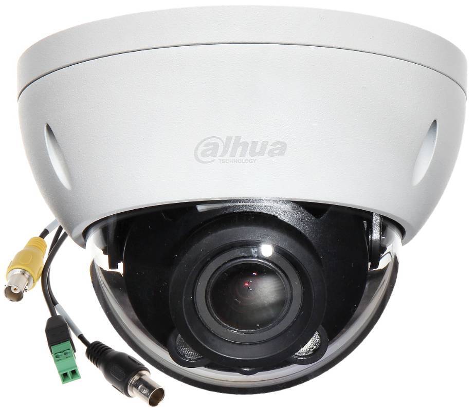 HAC HDBW2401R-Z Motorized Dome IR Security Camera with WDR and 2.7-12mm Lens - Ideal for Indoor/Outdoor Surveillance, Home & Business Security