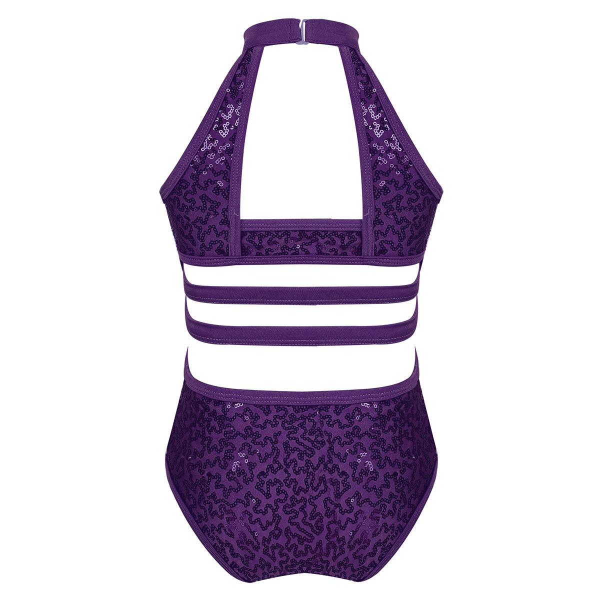 Sparkly Girls Ballet Leotard with Sequins & Strappy Back - Dance Gymnastics Bodysuit for Ballerina Training & Performance - Perfect for Recitals, Competitions & Dance Classes
