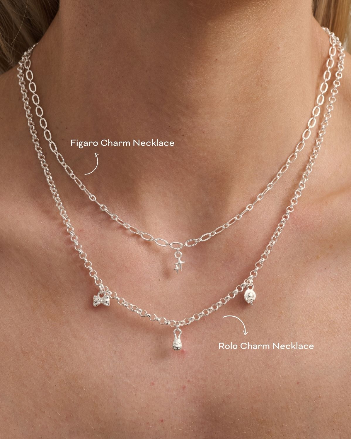 Custom Sterling Silver Rolo Charm Necklace - Personalized Jewelry for Women - Perfect for Gifts, Anniversaries & Everyday Wear