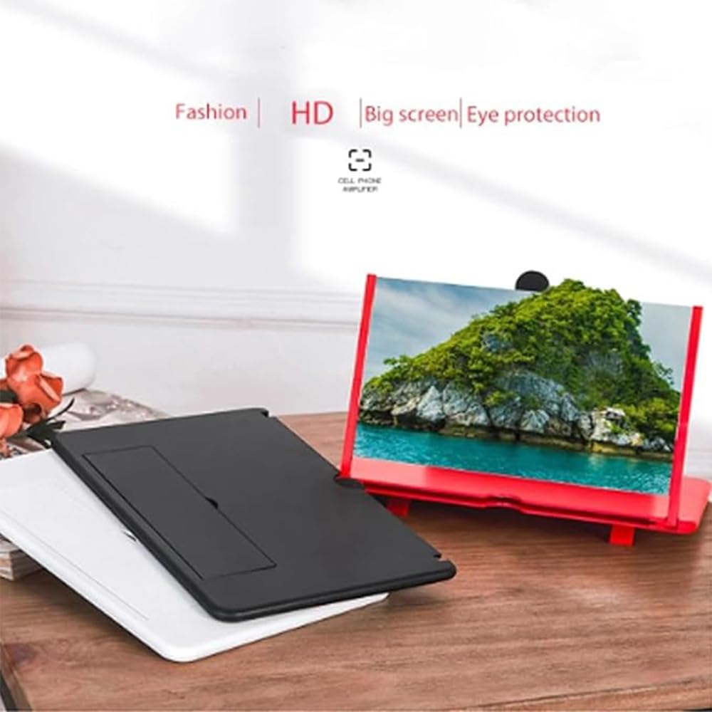 2024 HD Screen Magnifier for Smartphones - 10/12 Inch Mobile Phone Projector Enlarger | Perfect for Watching Movies, Reading eBooks & Zooming Photos