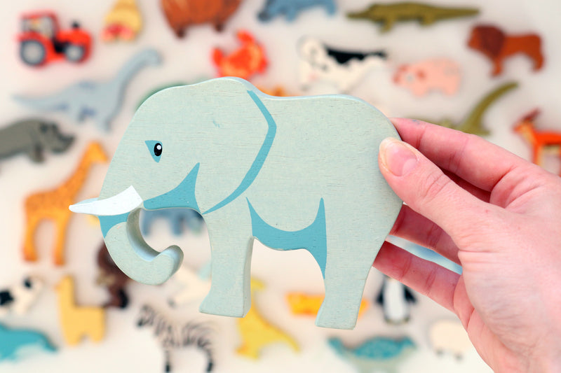 Handcrafted Wooden Elephant Statue - Elegant Home Decor for Living Room, Office & Gifts | Feng Shui & Meditation Space Accent