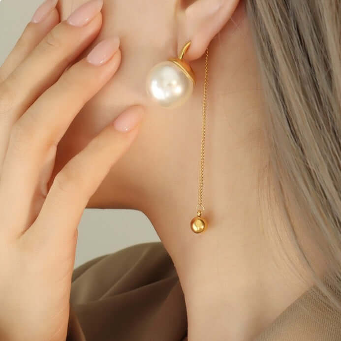 Elegant Pearl Tassel Drop Earrings for Women | Fashion Jewelry Gift for Brides, Party & Date Night | F679