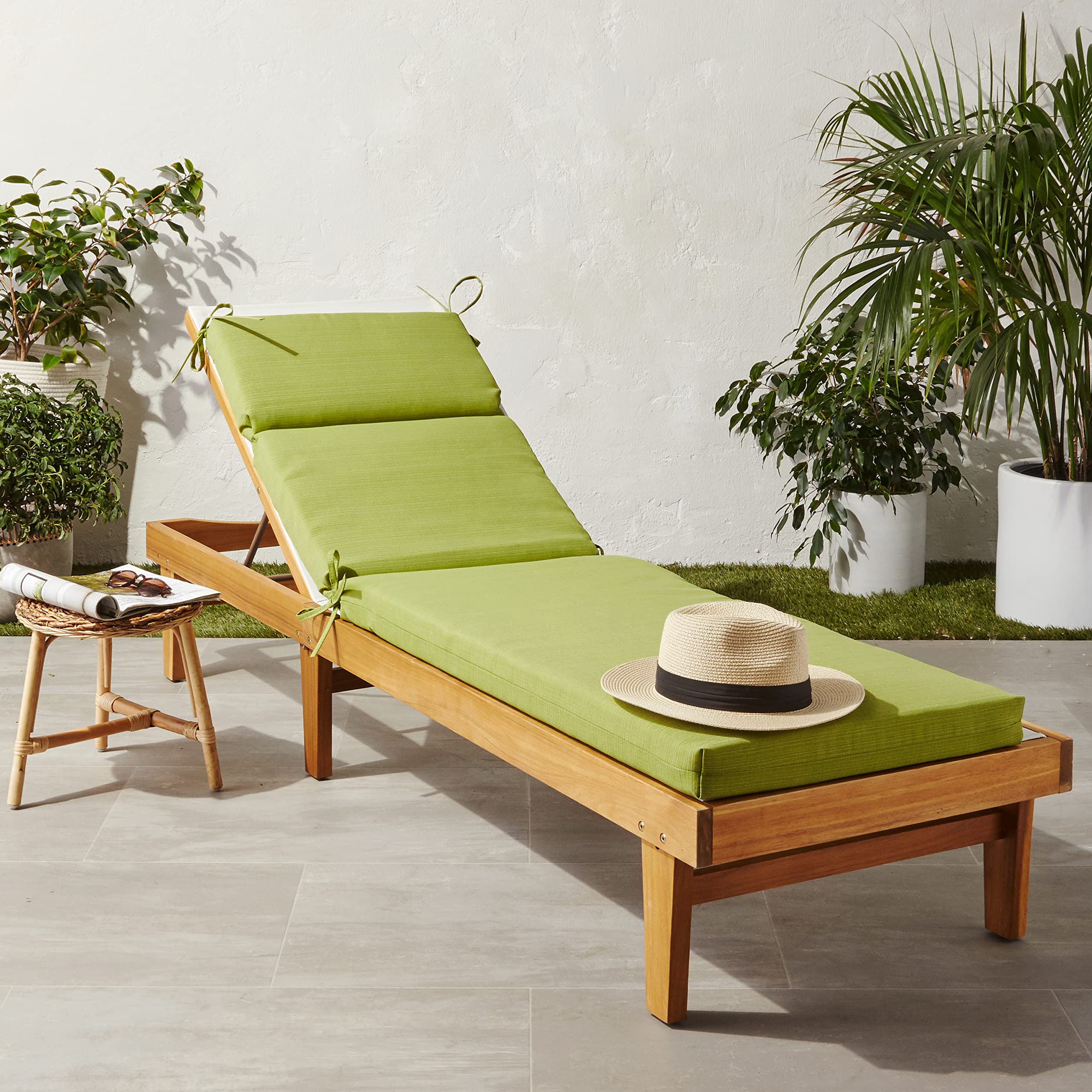 Premium Plush Fiber Fill Patio Chaise Lounge Cushion - 72.5