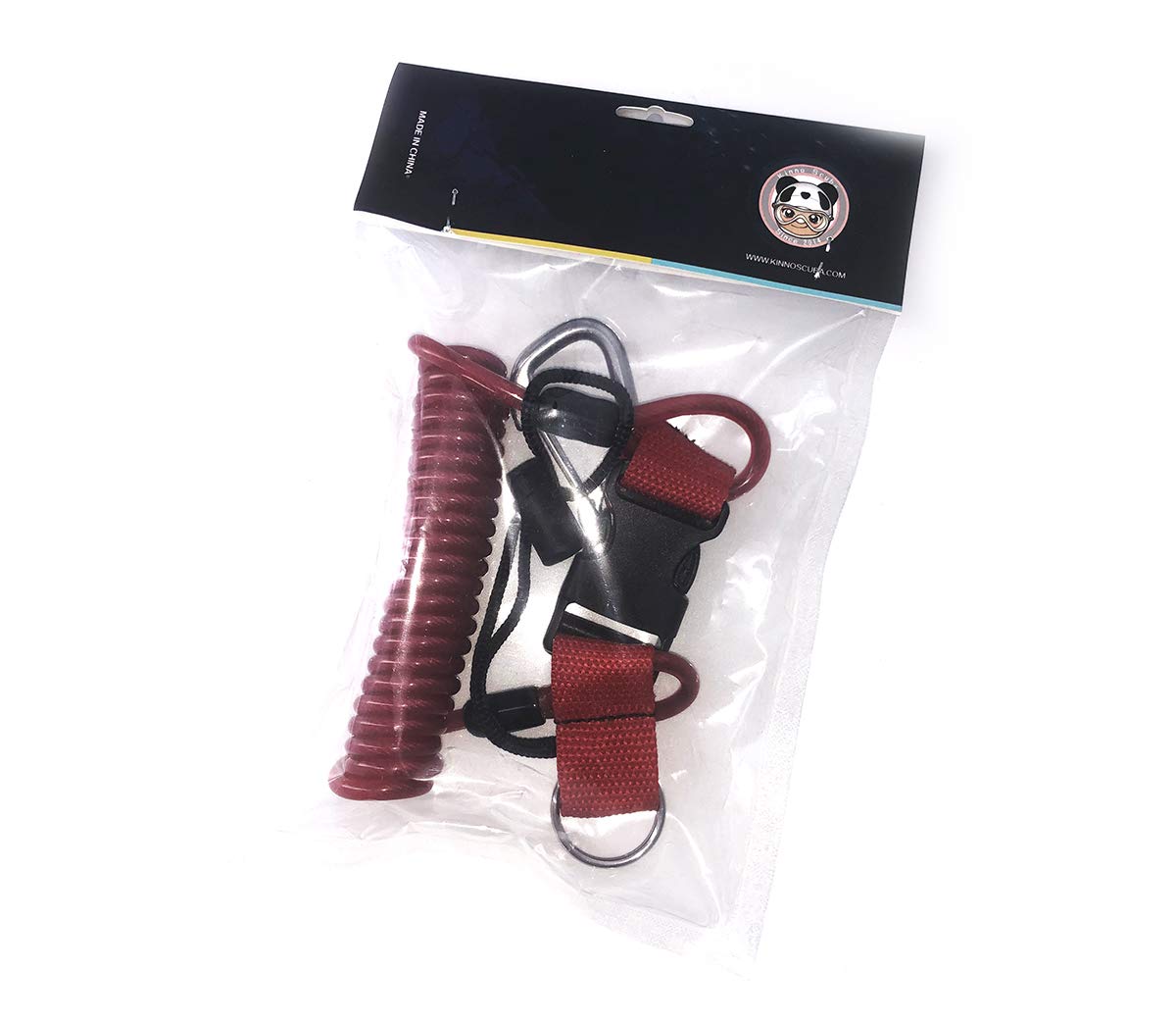 **Kinno Scuba Spring Rope - Anti-Lost Coiled Diving Lanyard with Buckle for Underwater Camera, GoPro, and Action Cameras - Perfect for Snorkeling, Scuba Diving, and Water Sports**