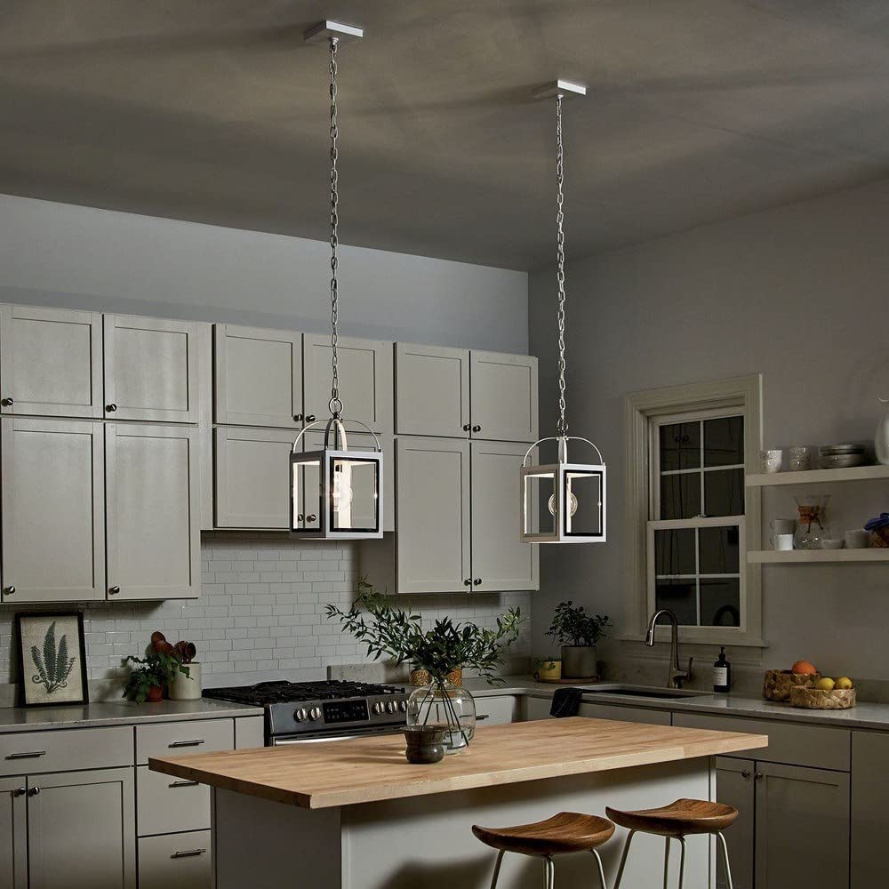 Vintage Industrial White Pendant Light - 16.25