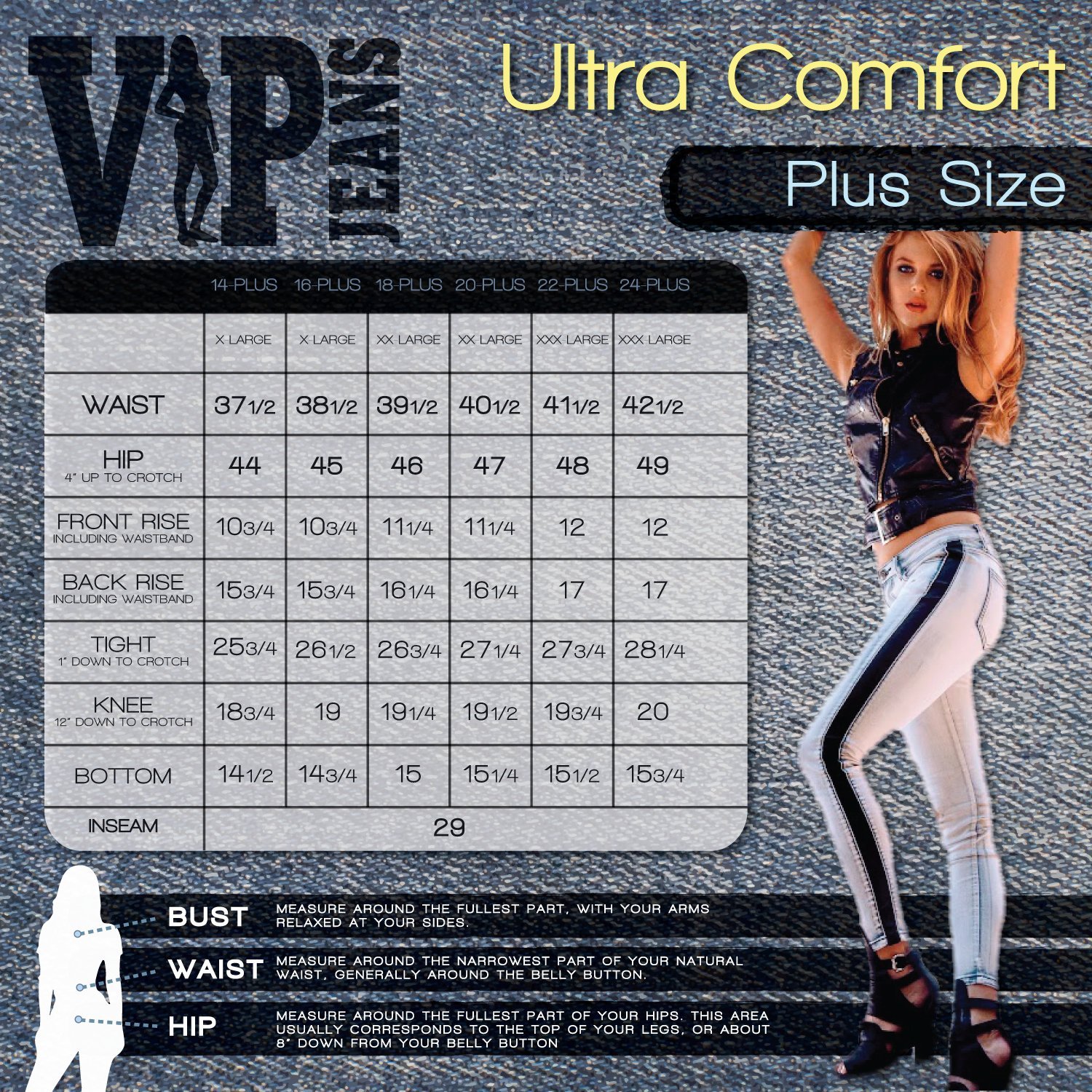 V.I.P. JEANS Women's Distressed Patched Skinny Ripped Jeans - Trendy High Waist Stretch Denim Pants for Casual Wear & Night Out