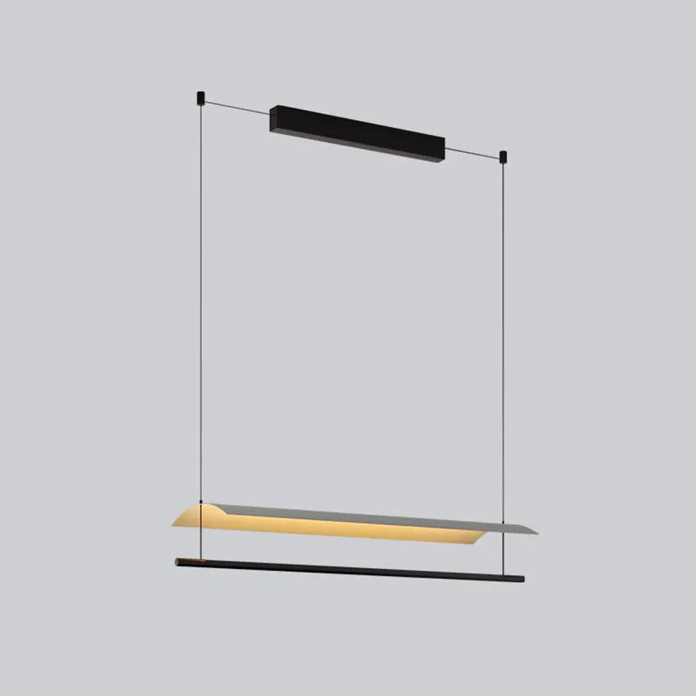Modern Minimalist Linear Pendant Light for Office - Sleek Hanging LED Fixture with Adjustable Height, Perfect for Conference Rooms, Desks & Workspaces