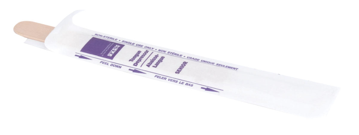Medical Grade Individually Wrapped Wooden Tongue Depressors - 1.9 x 15.2 cm (25/Pack) - Ideal for Doctors, Nurses, First Aid Kits & DIY Crafts