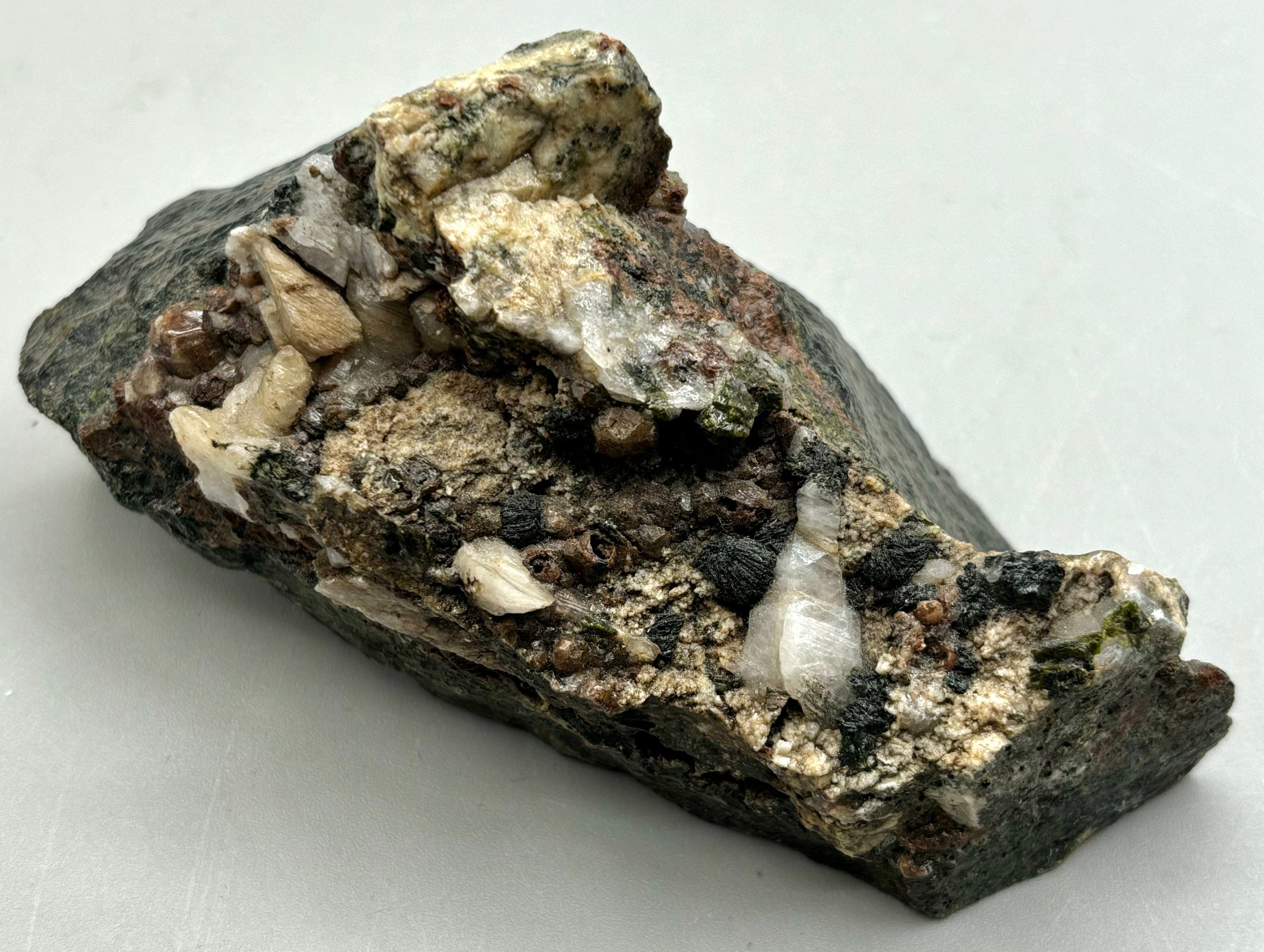 Natural Andradite Garnet & Epidote in Skarn - Rare Mineral Specimen for Collectors, Jewelry Making & Crystal Healing