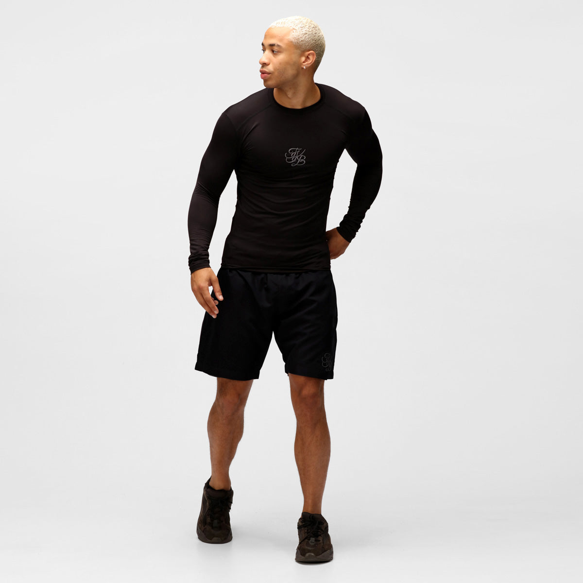 TKB Men's Black Microfiber Shorts - Lightweight, Quick-Dry & Comfortable for Gym, Running, and Casual Wear