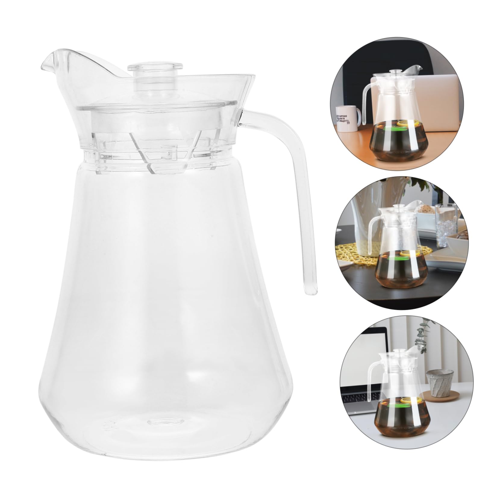 1pc Transparent Large Capacity Water Kettle - Practical Household Drink Pot, Beverage Jug for Tea, Coffee & Water Storage - Perfect for Kitchen, Office & Outdoor Use