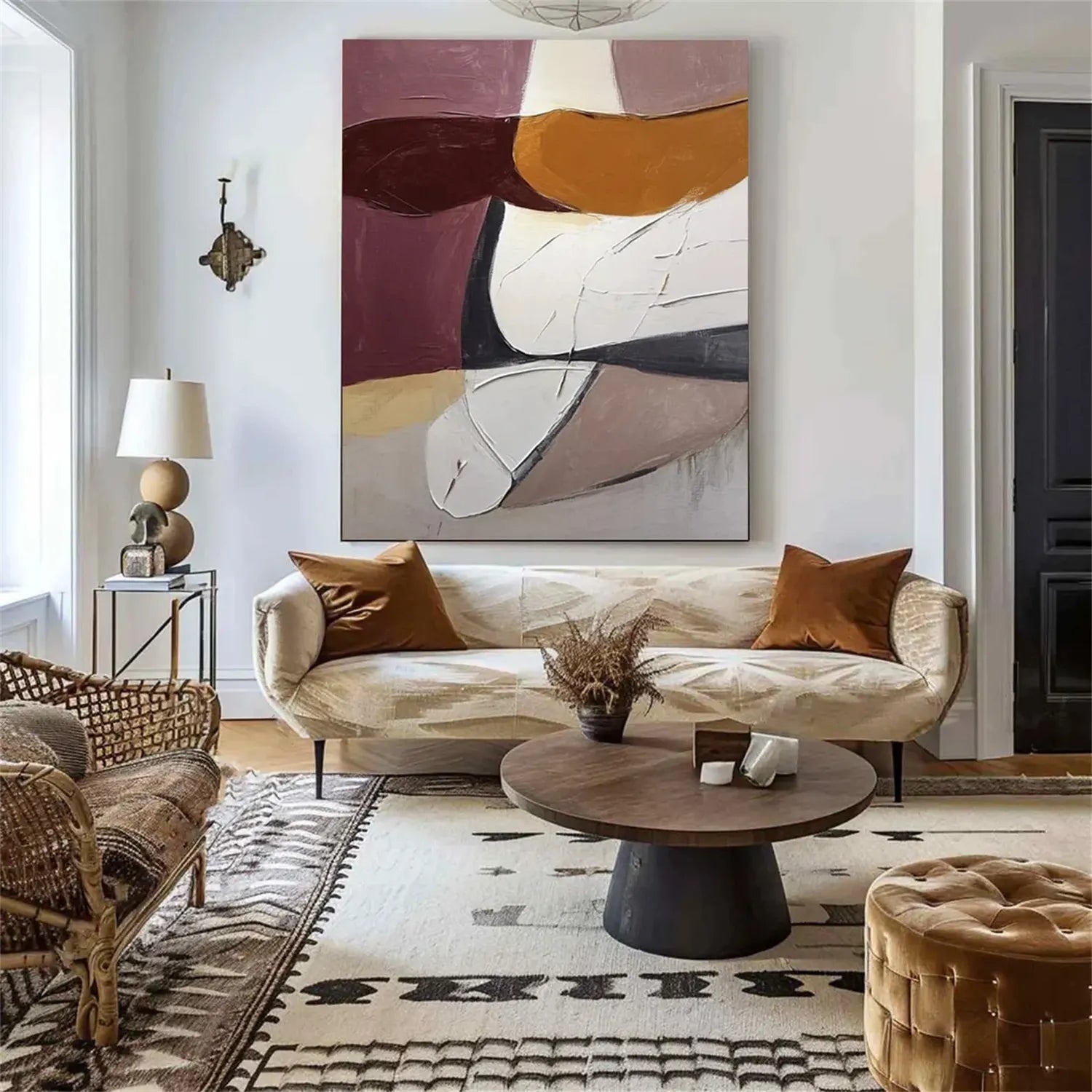 Abstract Tranquility Art Painting #WS197 - Modern Wall Decor for Living Room, Bedroom & Office - Calming Canvas Artwork for Home & Workspace