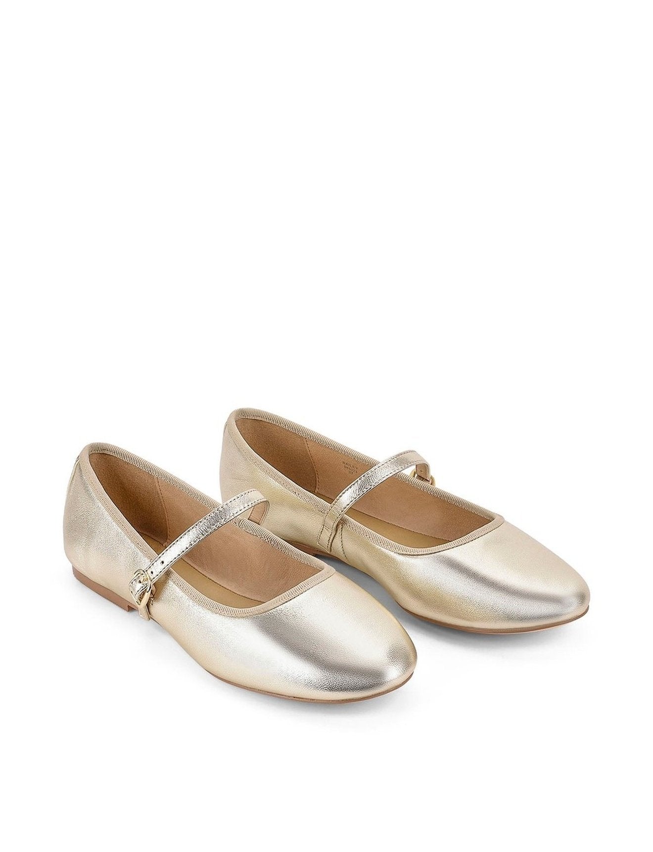 Bailey Flats Gold Leather Women's Shoes - Comfortable & Stylish Casual Flats for Everyday Wear | Perfect for Office, Walking, and Travel