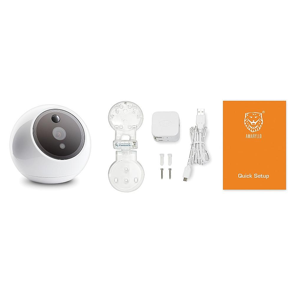 Amaryllo Apollo 1080p HD Auto-Tracking Biometric Security Camera - Indoor Smart Surveillance with 1-Year 24/7 Cloud Recording (White) | Ideal for Home, Office & Business Security Monitoring