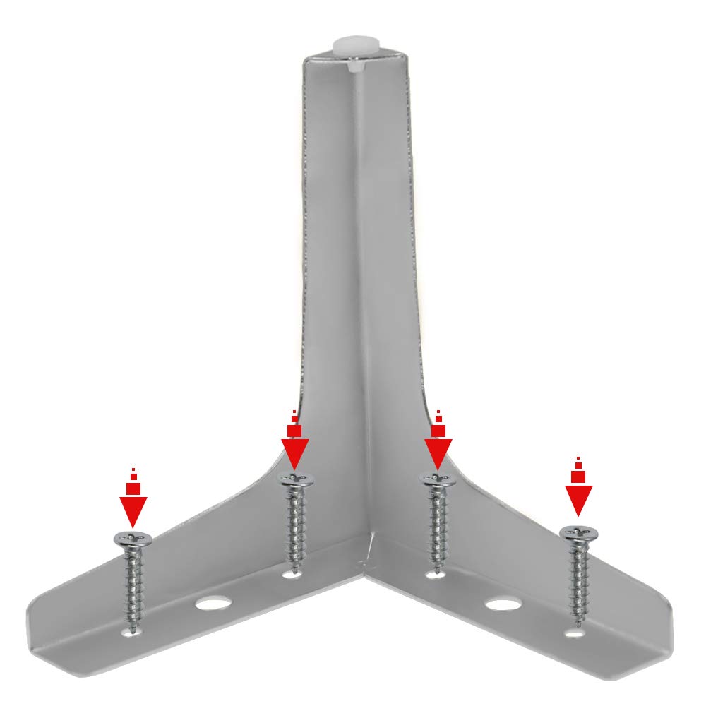 4pcs 7 Inch Modern Chrome Triangle Furniture Legs - Polished Metal Sofa Legs for Table, Cupboard, Couch & Chair - Perfect for Living Room, Bedroom & Office Furniture Upgrade