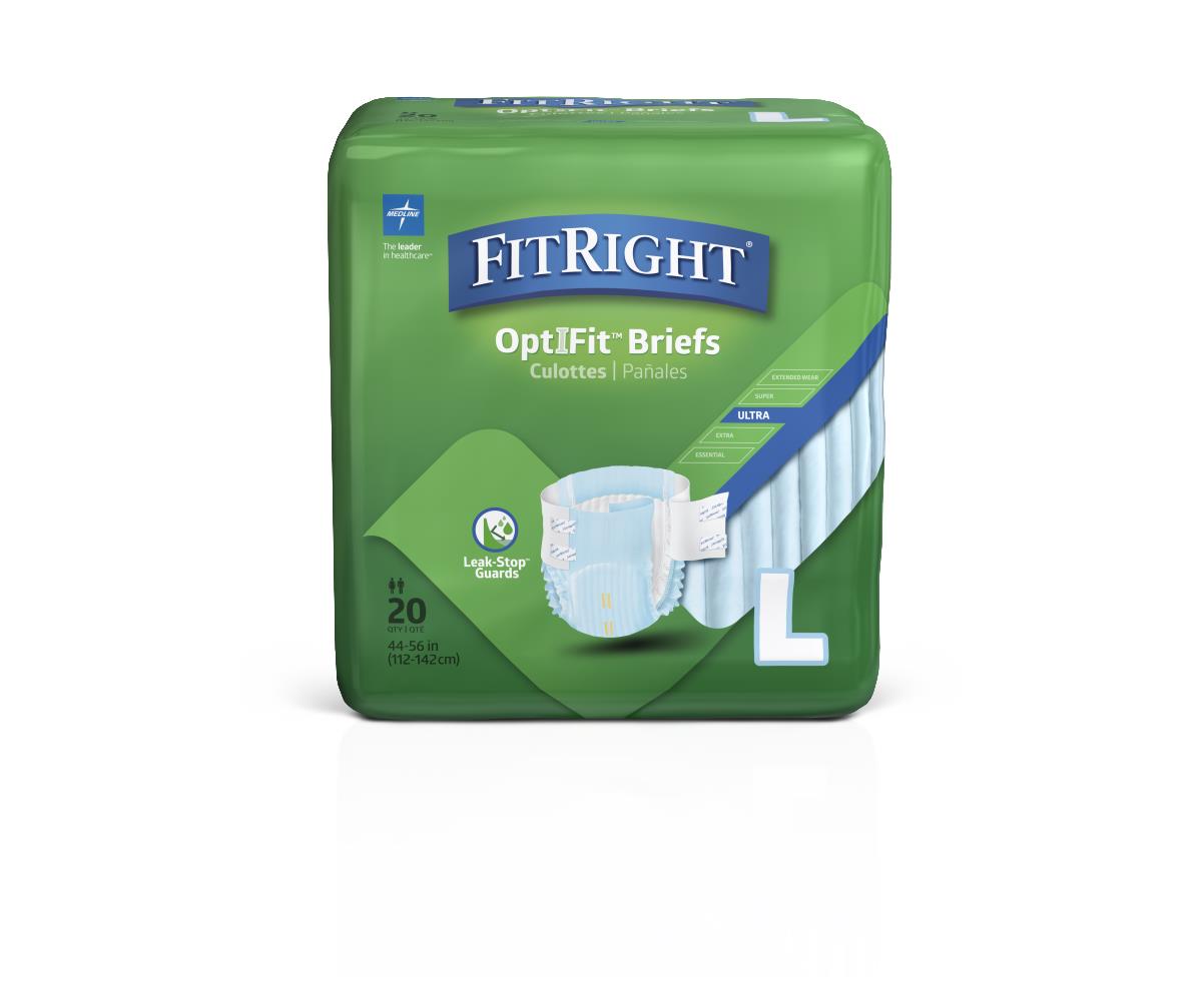 FitRight Ultra Absorbent Incontinence Briefs for Adults - Maximum Protection Overnight & Daytime Use - Comfortable & Leak-Proof Underwear for Active Seniors & Post-Surgery Recovery