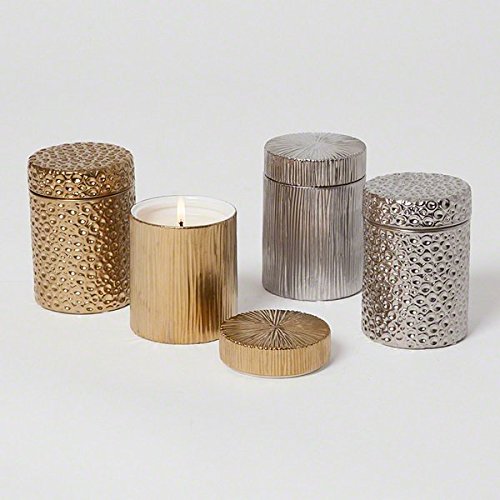 Moonscape Jar Candle - Sandalwood Teak Scented Soy Wax Candle in Silver Jar - Handmade Home Decor by Studio A 7.80222 - Perfect for Relaxation, Meditation & Romantic Ambiance