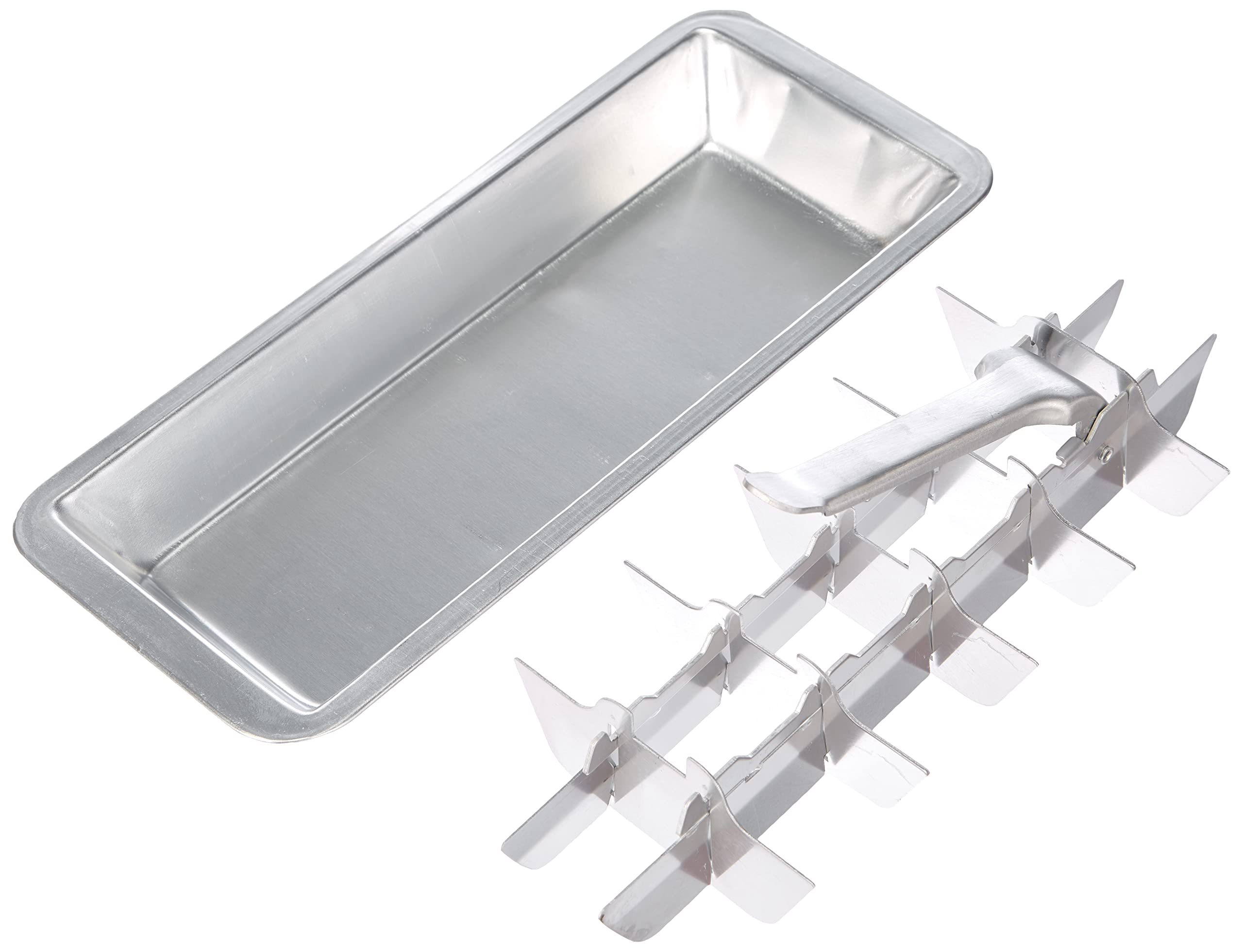 Metaltex Aluminum Ice Cube Tray - Premium Silicone Mold for Perfect Ice Cubes - Ideal for Cocktails, Iced Coffee & Home Bar Use