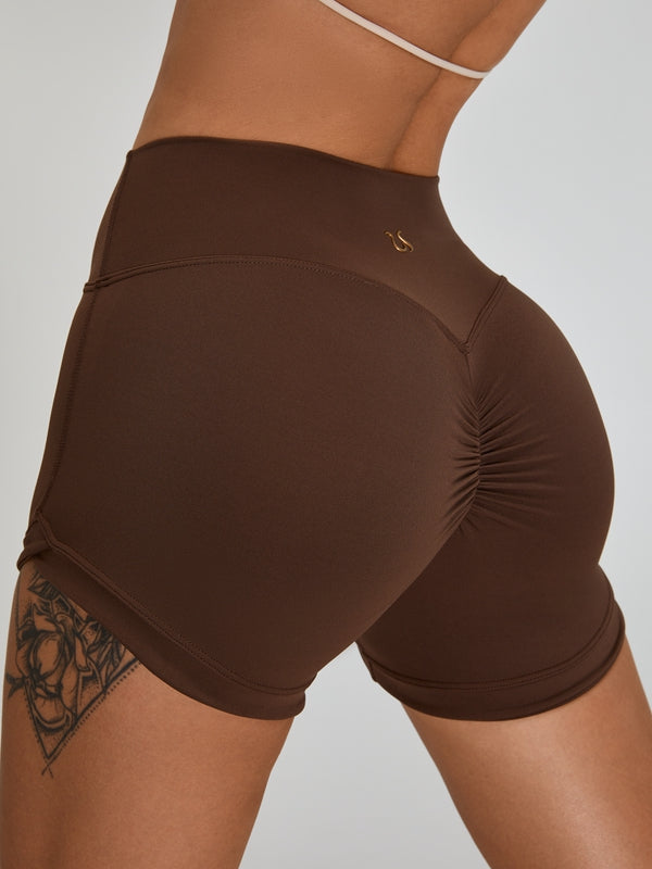 ZASUWA Women's High Waisted Scrunch Butt Lifting Gym Shorts - Spandex Workout Shorts for Yoga, Running & Fitness