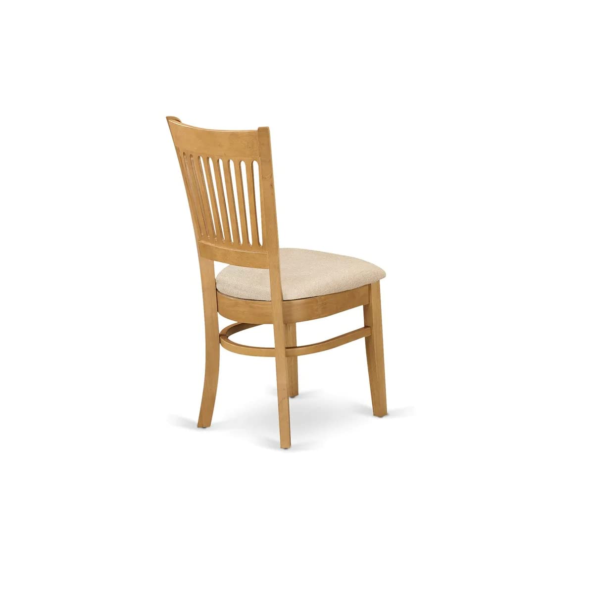 East West Furniture OXVA5-OAK-C 5-Piece Solid Oak Wood Dining Set with 36x36 Inch Square Table & 4 Linen Fabric Chairs - Perfect for Kitchen, Dining Room, Breakfast Nook & Small Space Entertaining