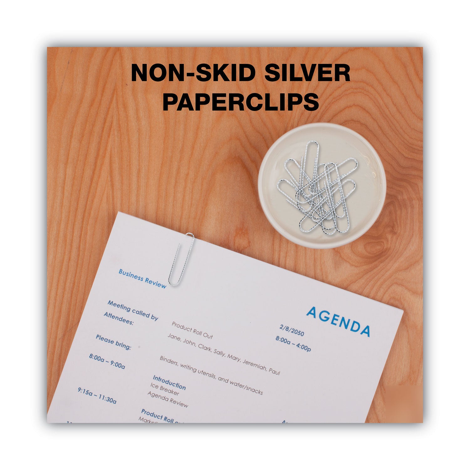 ACCO Jumbo Non-Skid Silver Paper Clips - 100 Clips per Box, 10 Boxes per Pack - Perfect for Office, School & Home Organization