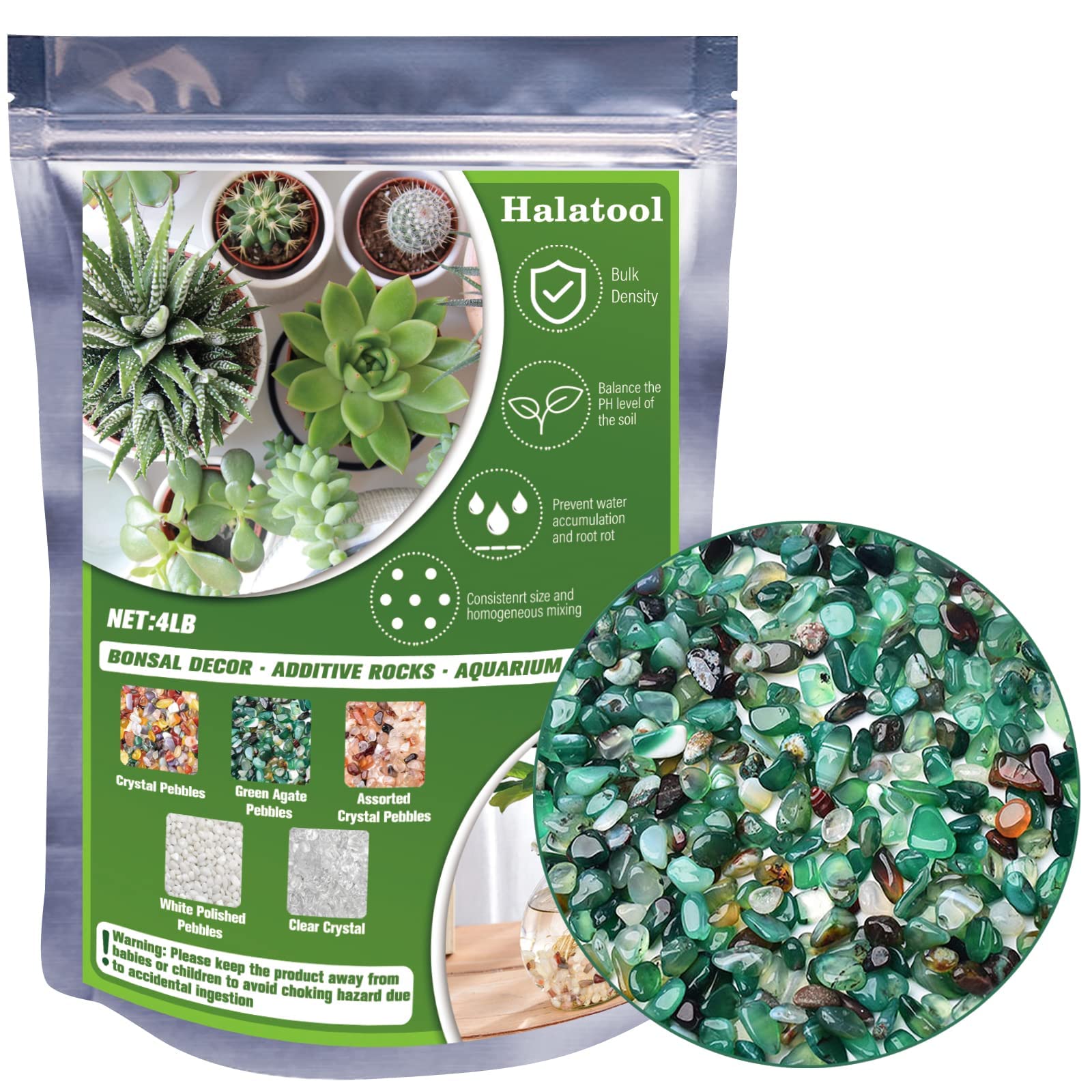 Halatool 4LB Green Pebbles 0.35