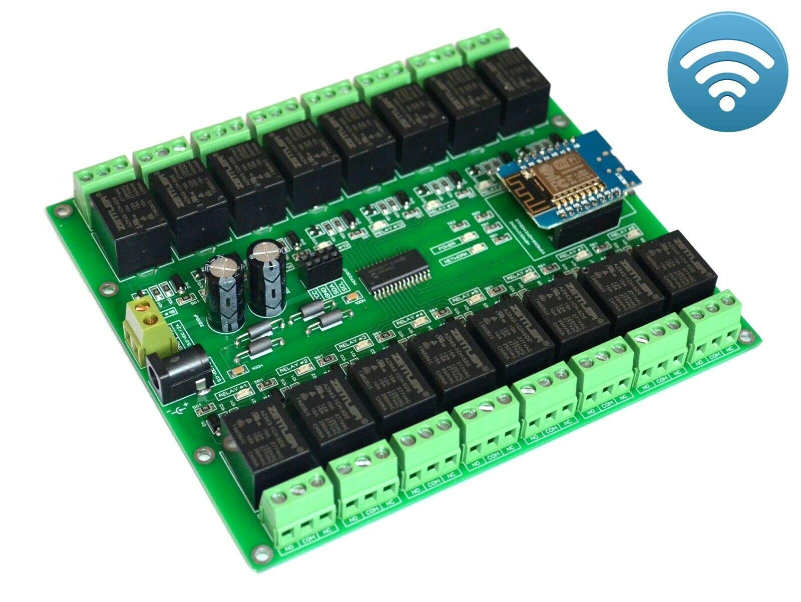 16-Channel WiFi Relay Module ESP8266 for Smart Home Automation | Compatible with ESPHome & Home Assistant | Remote Control Lights, Appliances & IoT Devices