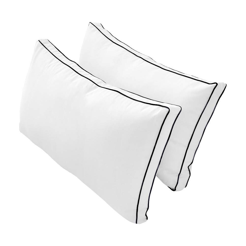 Prolinemax SLIPCOVER ONLY - S2 Outdoor Daybed Mattress Bolster Backrest Cushion Covers with Contrast Trim for Twin-XL Size (AD106) - Perfect for Patio, Poolside, and Garden Furniture Protection