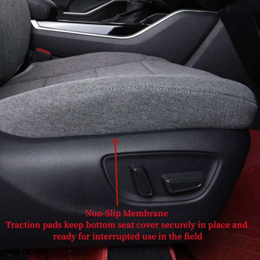 Premium Custom Fit 2020-2025 Toyota Highlander Seat Covers - Full Set with 2nd Row Captain's Chairs | Airbag Compatible, Durable Polyester Fabric | Gray Color | Perfect for Family Road Trips, Daily Commutes and Pet Protection