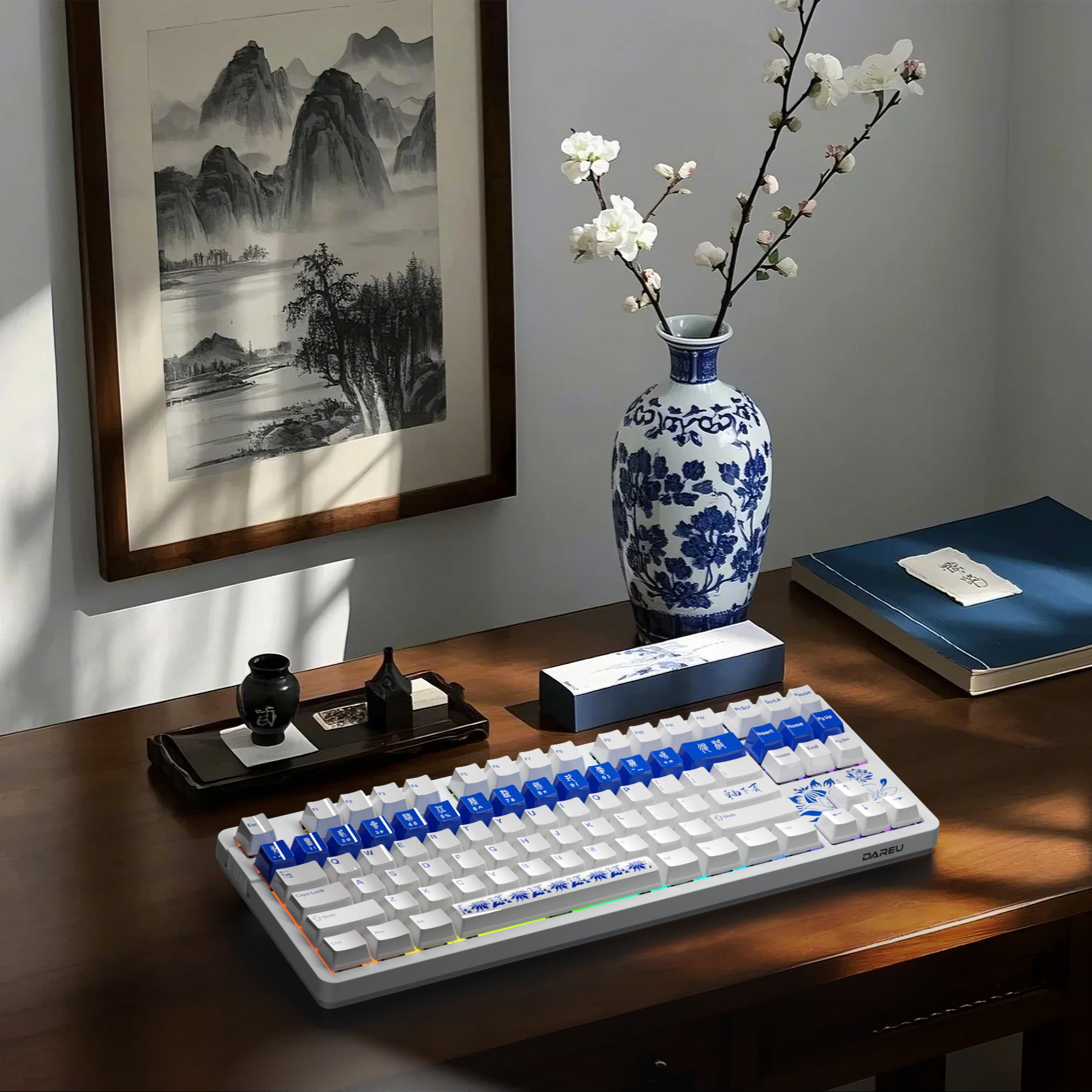 DAREU EK87 Pro Wireless Mechanical Keyboard - Tri-Mode Bluetooth/2.4G/Wired, Gasket Mount Design for Gaming & Typing | Perfect for PC, Mac, Office & Esports Tournaments