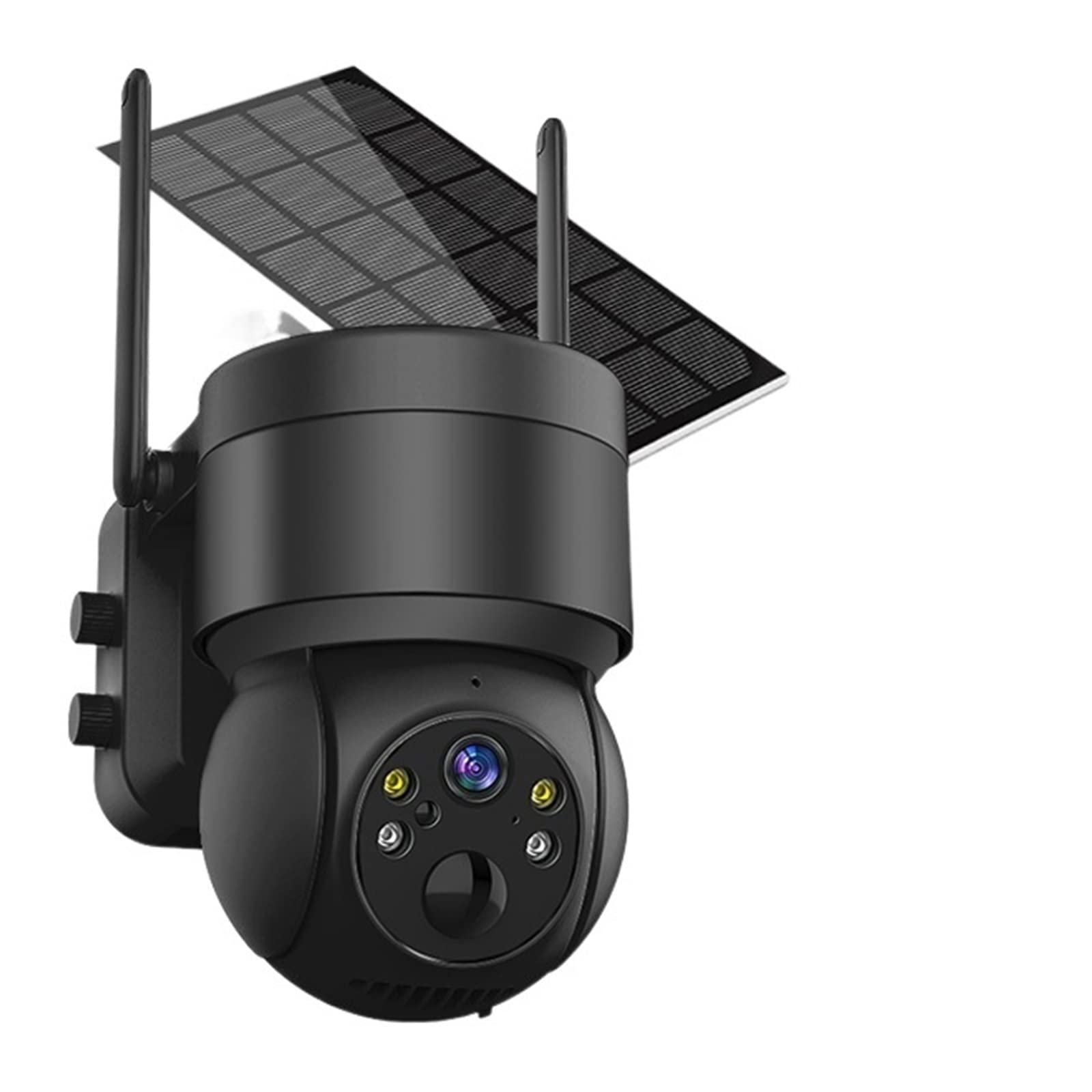 4MP Solar Security Camera with WiFi & PIR Human Detection - Wireless Outdoor Surveillance IP Camera with Solar Panel (Black, Includes 32GB Card) for Home, Yard & Business Security Monitoring