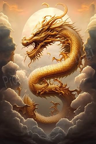 Golden Dragons and Clouds