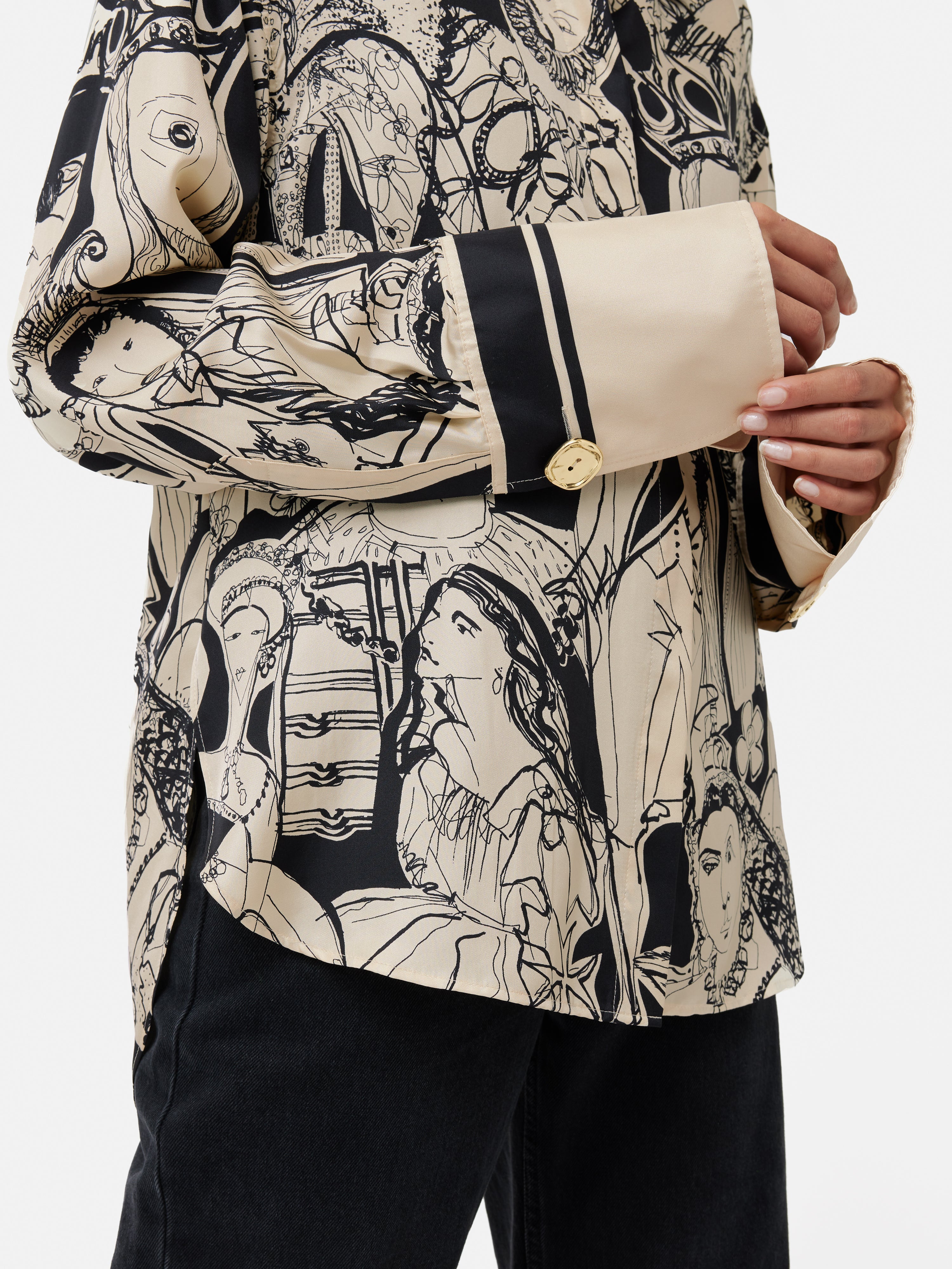 Kings & Queens Silk Shirt - Luxury Monochrome Button Down Shirt for Men & Women | Perfect for Business Meetings, Date Nights & Formal Events