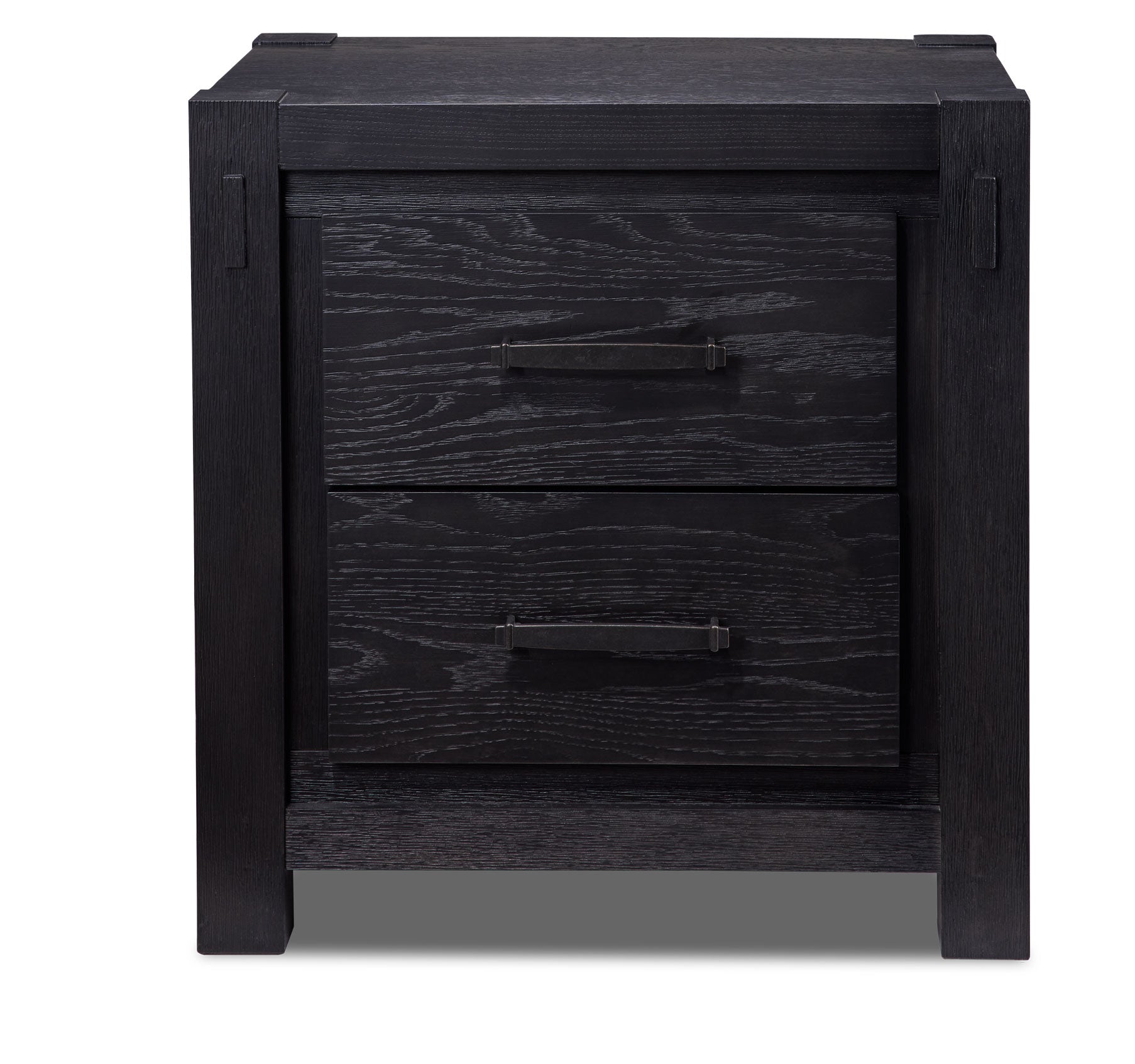 Dark Brown Canyon Night Table - Modern Bedside Table for Bedroom, Living Room, or Office - Compact Nightstand with Storage Shelf