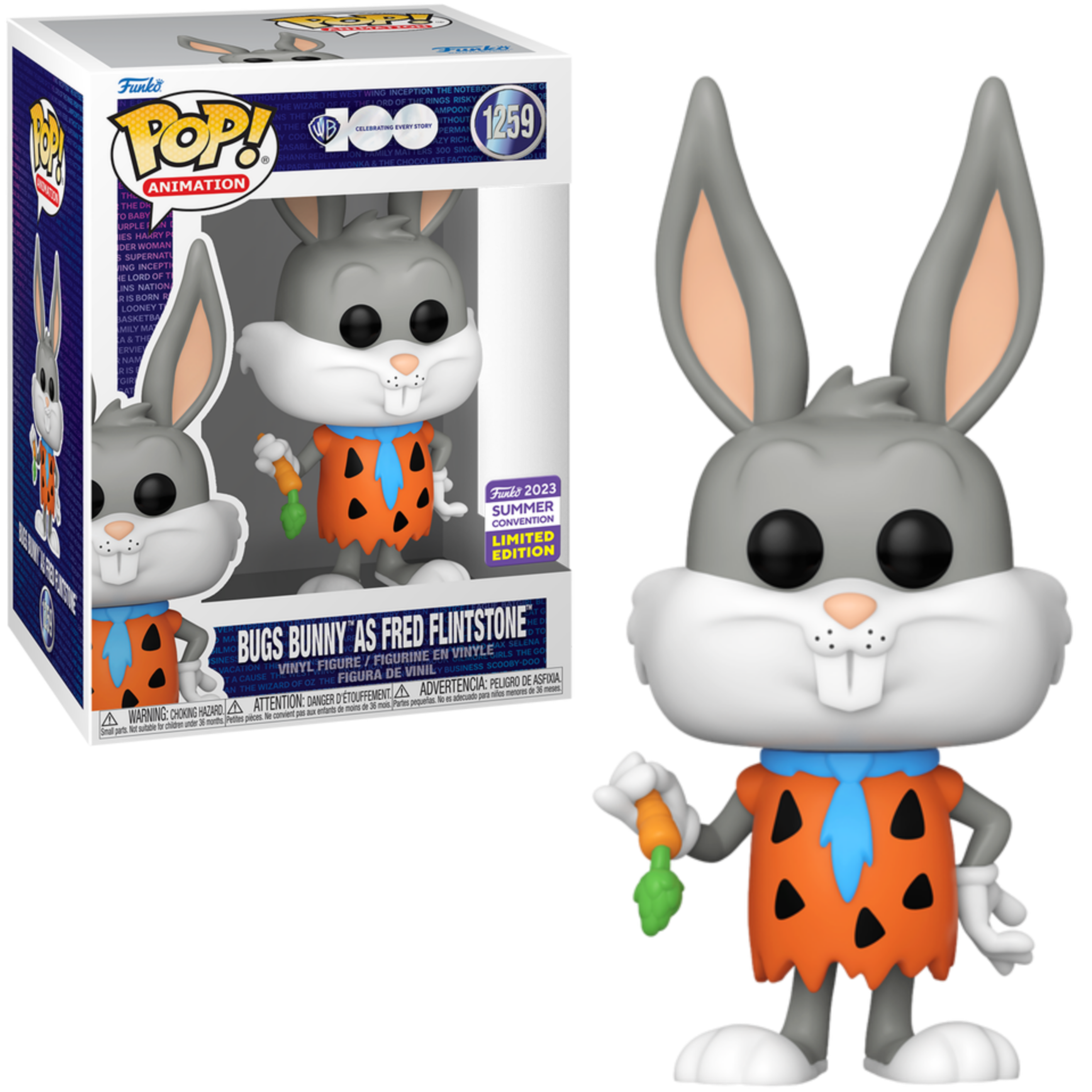Bugs Bunny as Fred Flintstone - Limited Edition Summer Convention Sticker #1259 | Fun Collectible for Fans, Comic Con & Pop Culture Events