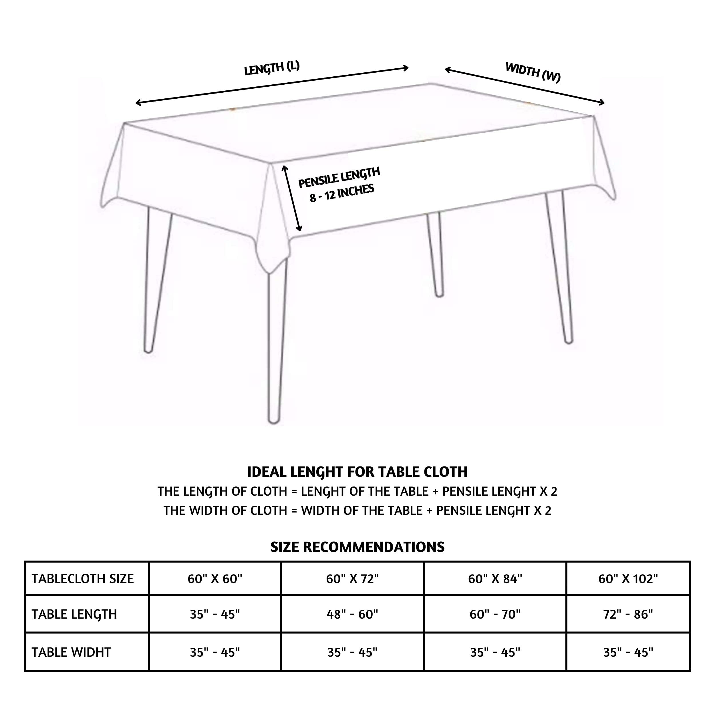 100% Cotton Rustic Tablecloth 60x72 Inches - Farmhouse & Boho Style Fall Table Décor for Dining Room, Kitchen, or Outdoor Gatherings (Withered Rose)