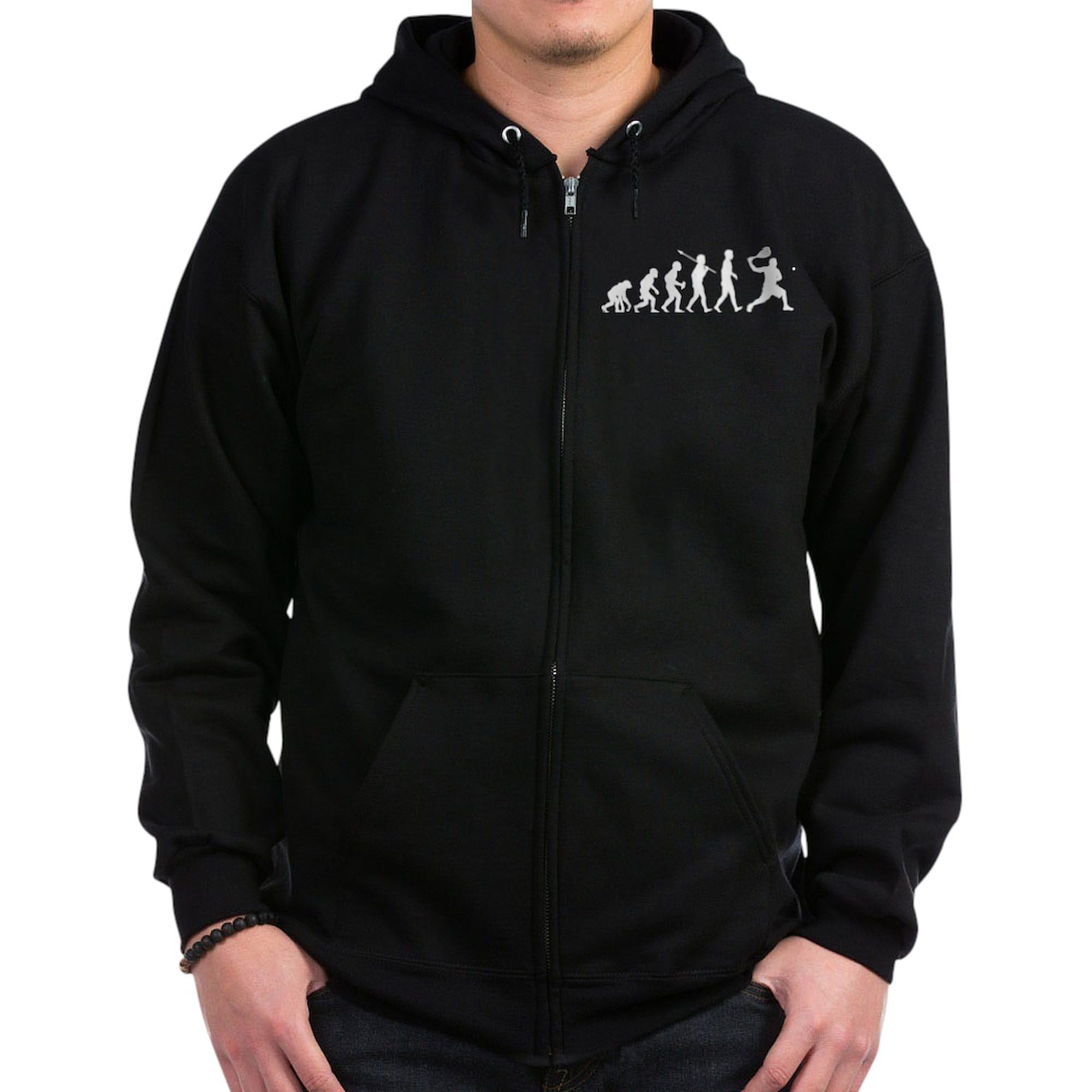 Men's Dark Zip-Up Hooded Sweatshirt - Comfortable & Stylish Pullover for Casual Wear, Gym, and Outdoor Activities | CafePress Squash Design