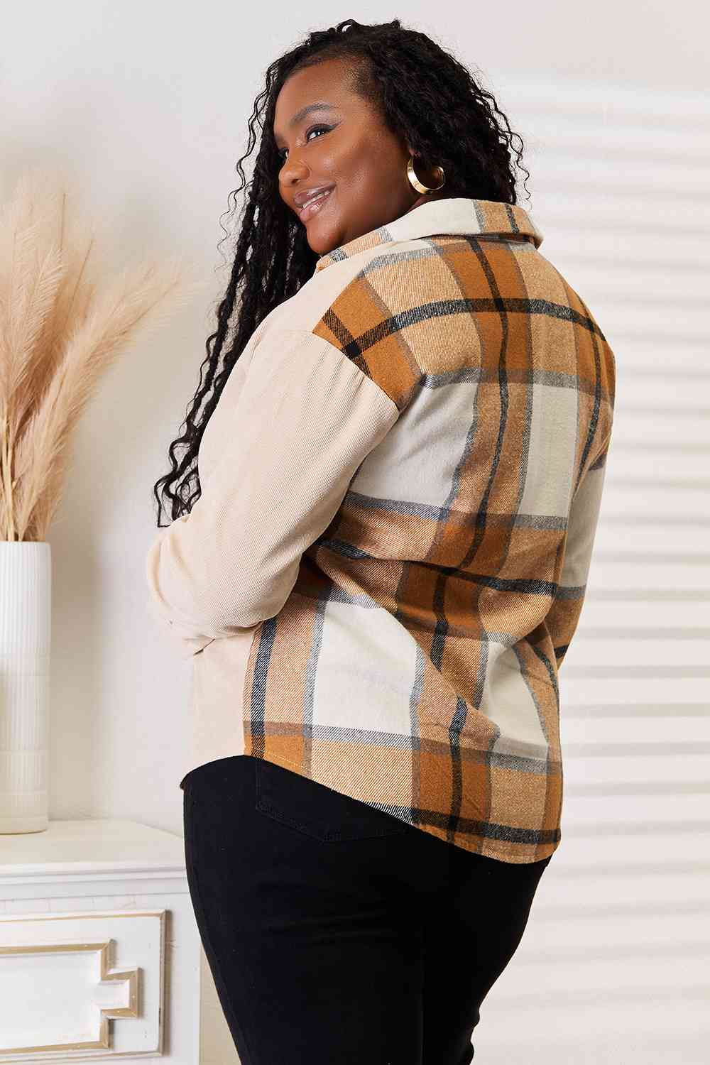 Stylish Plaid Print Dropped Shoulder Shirt for Men & Women - Casual Oversized Button Down Shirt for Fall & Winter - Perfect for Layering, Streetwear and Everyday Outfits