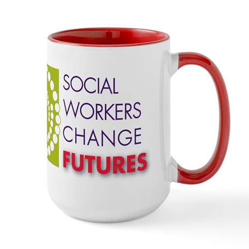 White/Red Inside - Social Workers Change Futures Large Mug