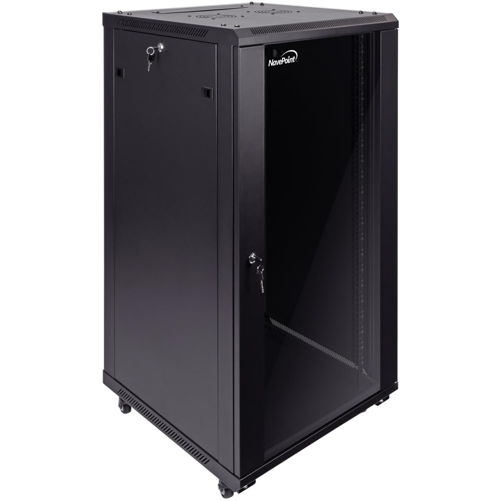 NavePoint 22U Server Cabinet Wall Mount Rack Enclosure - 23.6