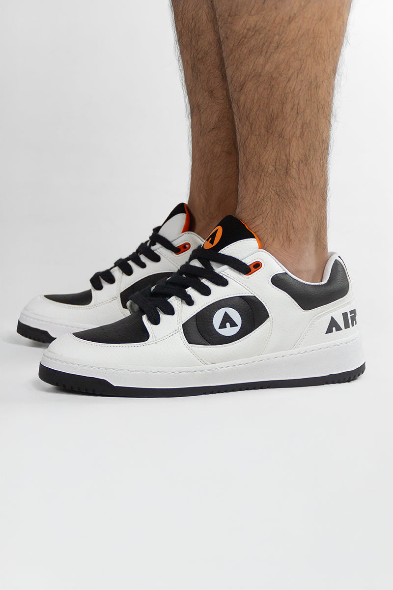 Air Walk Throlle White Black Sneakers - Comfortable Casual Shoes for Men & Women - Perfect for Walking, Running, and Everyday Wear
