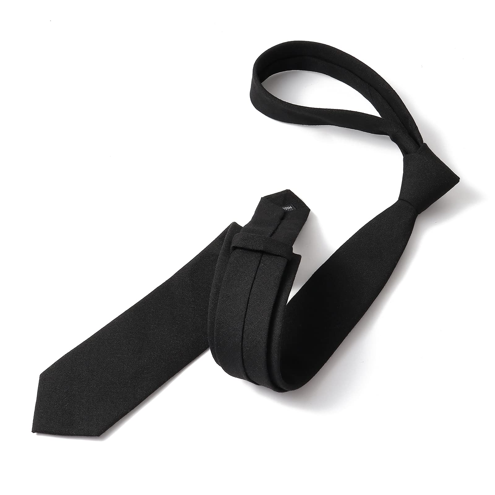 HOULIFE Men's Skinny Ties - Solid Color & Cotton Stripe Slim Neckties for Wedding, Business, Party | Formal & Casual Wear for Office, Interviews, and Special Occasions