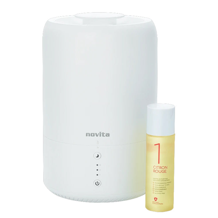 NH810 Ultrasonic Cool Mist Humidifier with Free Essential Oil Diffuser - Quiet Air Moisturizer for Bedroom, Nursery & Office - Relieves Dry Skin, Allergies & Congestion