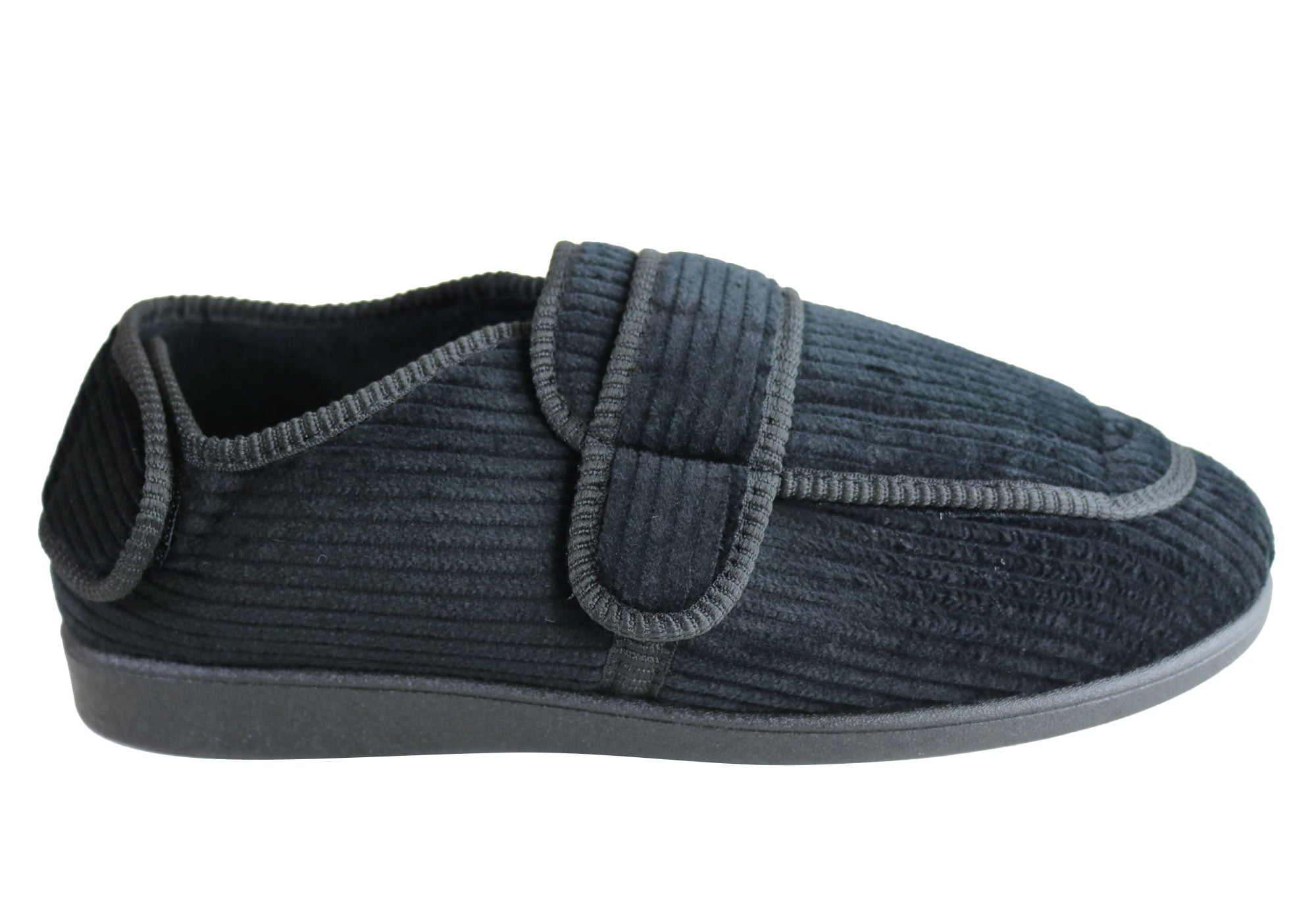 Homyped Men's Arnold 2 Adjustable Strap Extra Wide Slippers - Comfortable House Shoes for Relaxing at Home, Lounging & Indoor Use