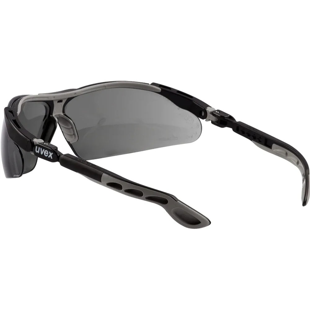 Uvex I VO Grey Safety Glasses 9160 076 - UV400 Protection, Anti-Fog, Scratch Resistant for Construction, Woodworking & Outdoor Activities